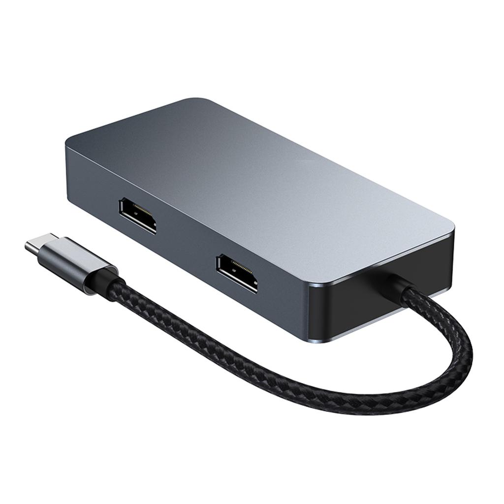 7 In 1 TYPE-C+USB3.0*3+HDMI*2+PD100W+USB-C Data Interface Hub Adapter Dock