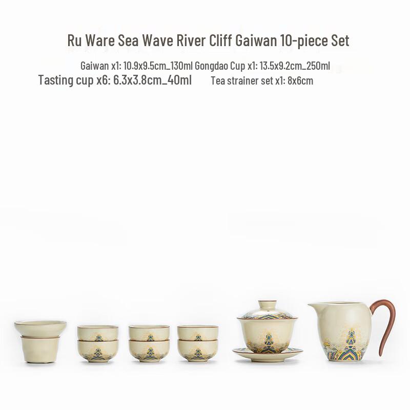 

Chaxun Ru Ware 10-Piece Tea Set