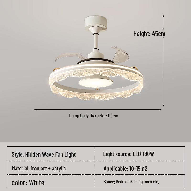 Dream Bubble Integrated Smart Ceiling Fan with LED Light