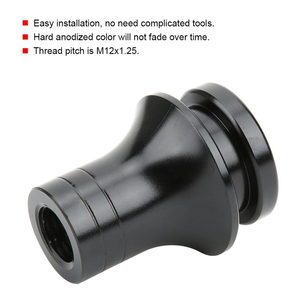 Shift Knob Nut Adapter, KIMISS Aluminum Alloy Car Gear Shift Knob Boot Retainer Nut Adapter M12 X 1.25 Screw Accessories