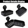 Black Punch free Suction Cup Drain Soap Rack