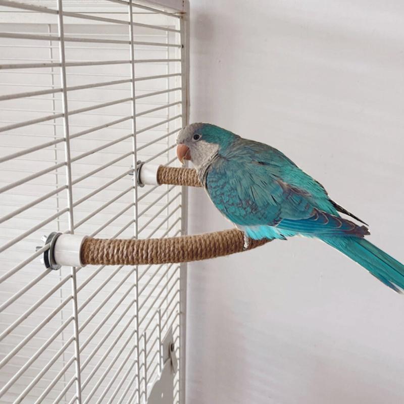 Bird Swing Toy Teeth Mouth Molar Hamster Chew Rod Toy Perch Parrot Budgies Bird Exercise and Entertainment