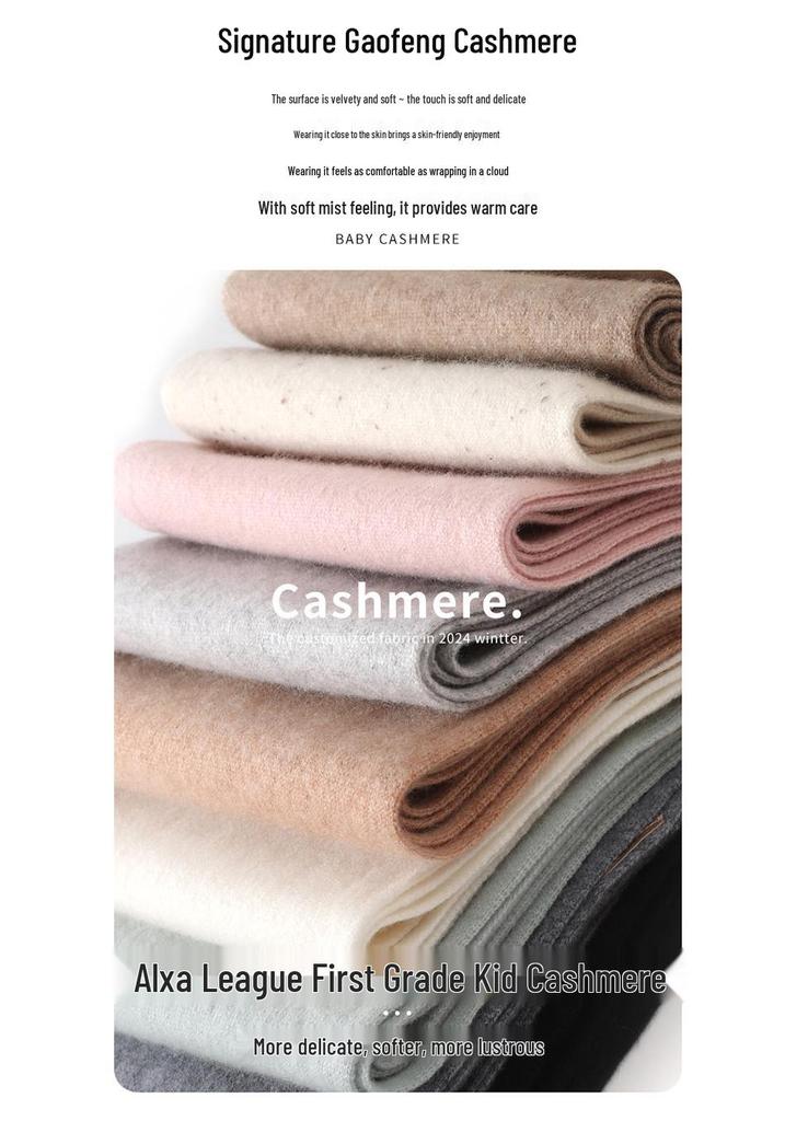Women's 100% Pure Cashmere Scarf - Warm Soft Neck Warmer for Autumn/Winter, Solid Color, Perfect Gift