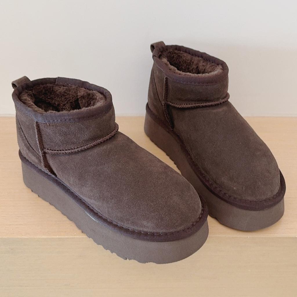 Classic Ultra Mini Women Platform Boots Leather Suede Comfort Winter Warm Fur Slippers Shoes 2026 New Design Man Short Snow Boot