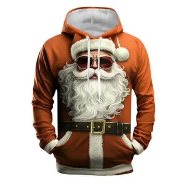 Autumn Winter Men's Women's Long Sleeved Christmas Printed Comfortable Fashionable Casual Loose Hoodie