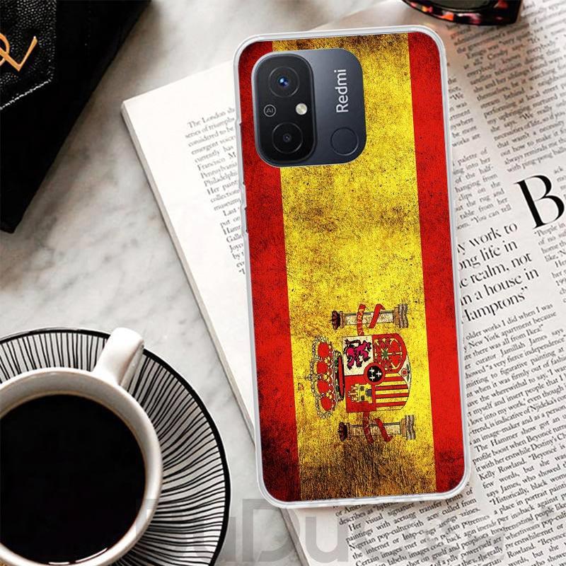 Spain Coat Of Arms Flag Cover For Xiaomi Redmi 12 12C 10 10C 9 9C 9T 9A Phone Case 10A 8A 8 7A 7 6A 6 Pro K60 K20 K40 S2 Print C