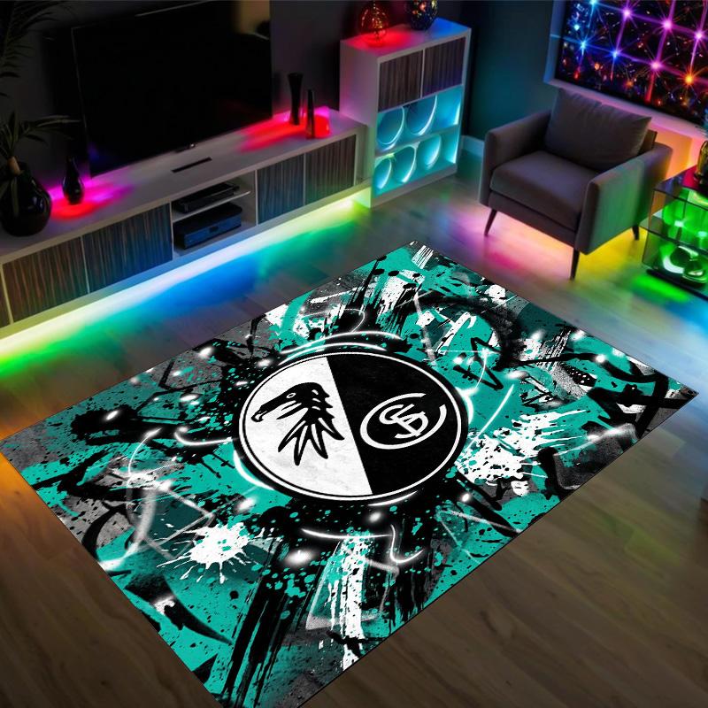 SC Freiburg FC Design Crystal Velvet Carpet Cozy Non?Slip Printed Rug For Bedroom Living Room Entrance