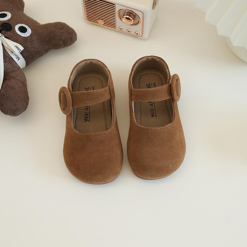 

Fashion Girls Shoes Spring New Retro Kids Shoe Anti Slip Girls Leather Shoe Soft Soled Child Leather Shoes Simple Bean Shoe 21insole13.5cm светло-желтого