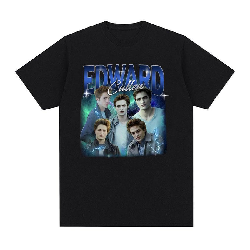 

Twilight Edward Cullen Robert Pattinson Graphic T Shirt Unisex Harajuku Hip Hop Oversized T-shirt Men Casual Cotton Loose Tsh... S разноцветный