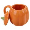 Ceramic Pumpkin Shaped Cup Lid 400Ml Coffee Mug Versatile Water Cup Office Home Microwave Safe Cute Ceramic Mug