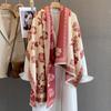 Women Men Autumn Winter Retro Cashmere Warm Shawl New Elegant Floral Print Scarf for Wrap Stoles Bufanda Poncho Echarpe Pashmina