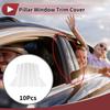 10 Pcs Car Door Pillar Window Trim for Toyota Venza 2009-2015 Silver Tone