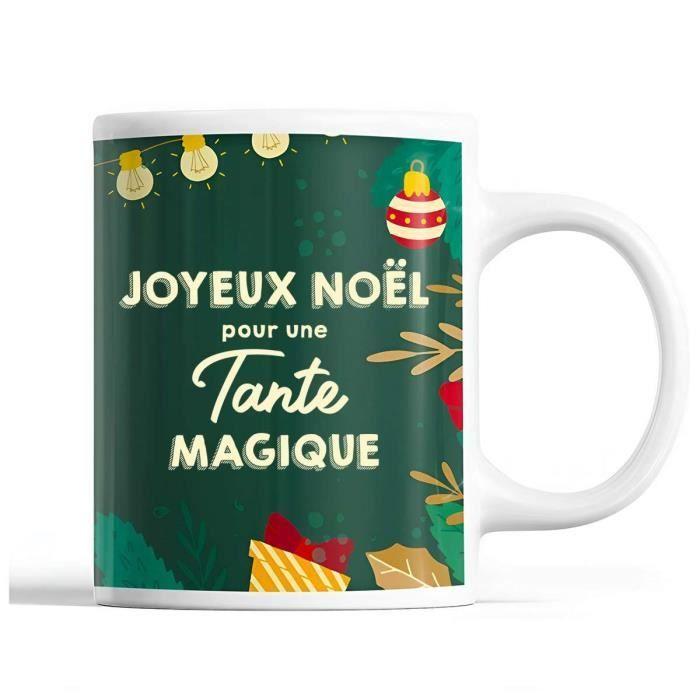Mug - Tante - Noël - Céramique - 325 ml - Imprimé Vert