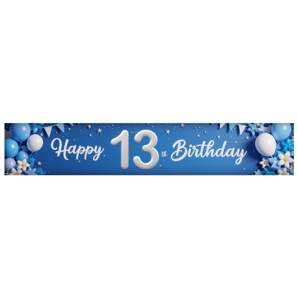 Decorative 13th Birthday Banner  Birthday Celebration Banner  Teen Birthday Banner for Indoor Decoration Party Decor