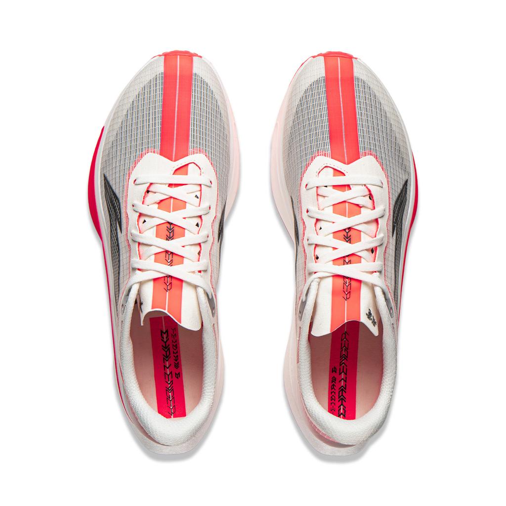 Li Ning Feidian 6 Challenger Basse top Plaque Carbone Chaussures de Running Décontractées Homme Champagne Blanc ARMW003-9