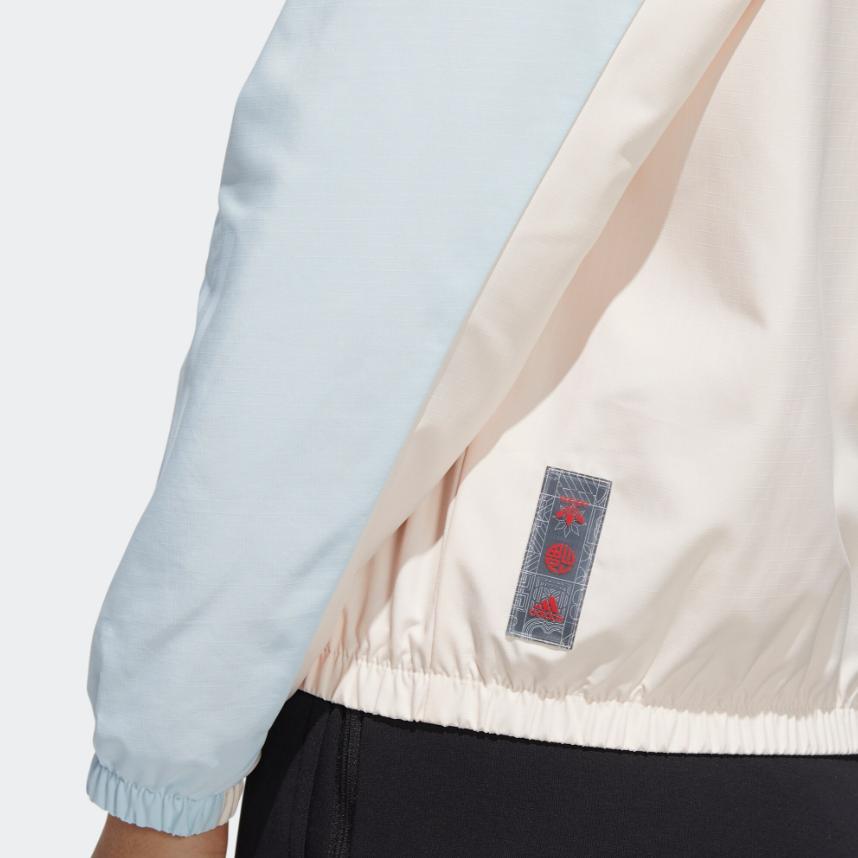 Adidas CNY Patchwork Sports Jacket Women Tops Light-Sky-Blue HC2800