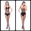 MOZOWO Sexy Lingerie Body Stocking Full Body Tights Fishnet Tights Sexy 6 Piece Set Cosplay Costume Black