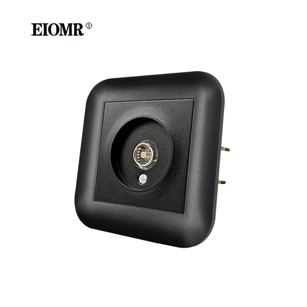 EIOMR EU Standard Power Socket with Iron Claw Black Flame Retardant PC Panel 110-250V Wall Socket 16A Suitable for Round Box