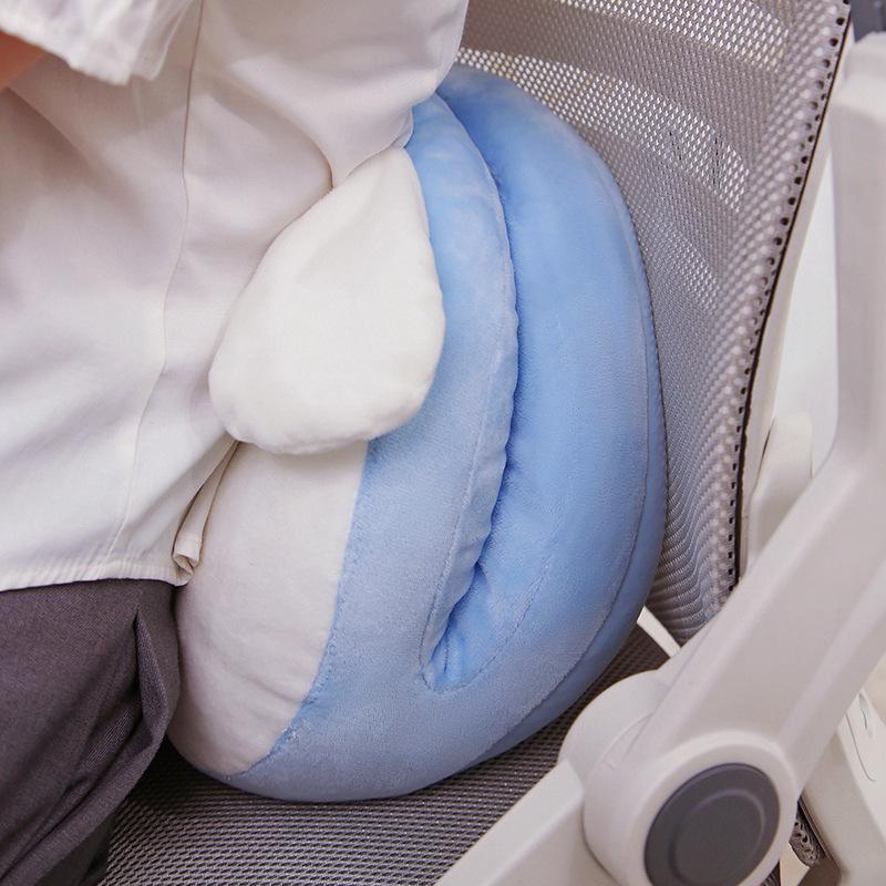 Cartoon Ice Silk Double-Sided Neck and Nap Pillow for Students and Office Use