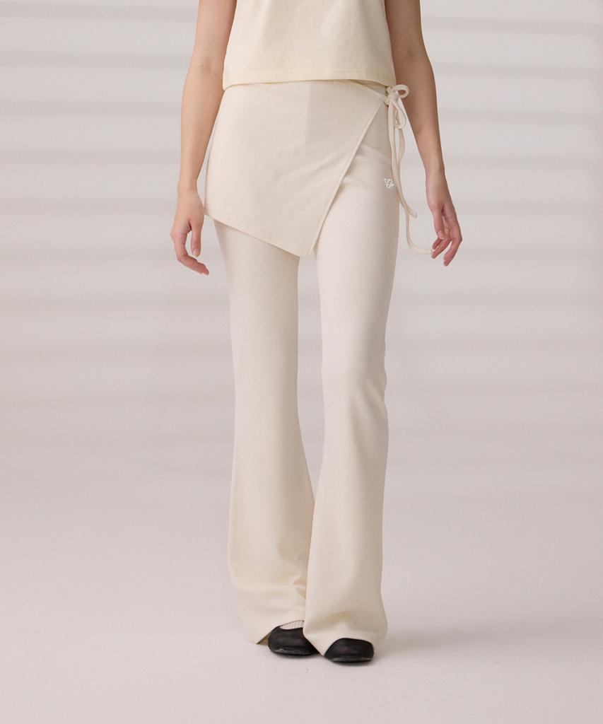 Dangled Drop Dgdp Layered Wrap Skirt Ivory
