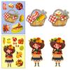 6 Photos/package Thanksgiving Puzzle Stickers for Autumn Harvest Festival Mushroom Squirrel Parent-child Interactive Puzzle Toys Exchange