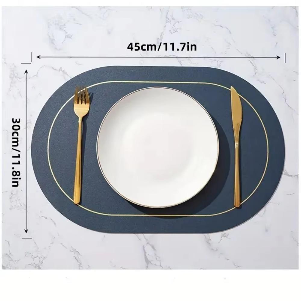 Faux Leather Placemats -Double-Sided, Hand Washable, Anti-Slip,Perfect for Dining - Durable, Easy To Clean, Versatile Table Mats