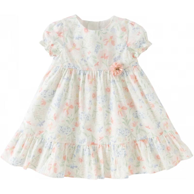 

DAVE&BELLA Girls Floral Cotton Summer Dress 73cm