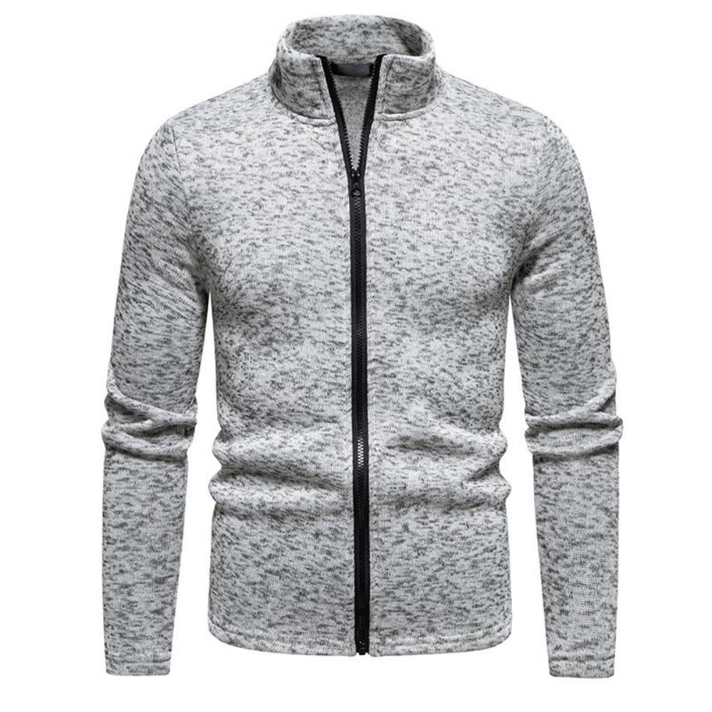 2026 Men New Light Weight Winter Sweater Stand Collar Zipped Cardigan Sweater T Shirt