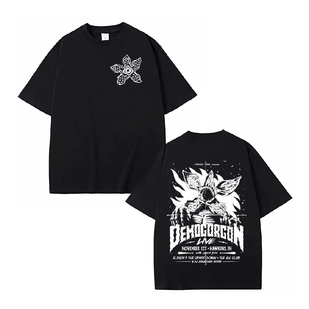 

Eddie Munson The Demogorgon T-shirt Cannibal Flower Monster Graphic Summer Men Women Clothing Fashion Vintage Cotton T-shirts S чёрный