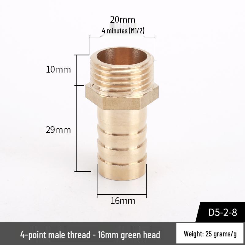 Copper Ball Valve with Double Internal Thread, 6-Point Thread Barb Quick Connect, and Long Handle Pneumatic Air Pump Valve Switch.