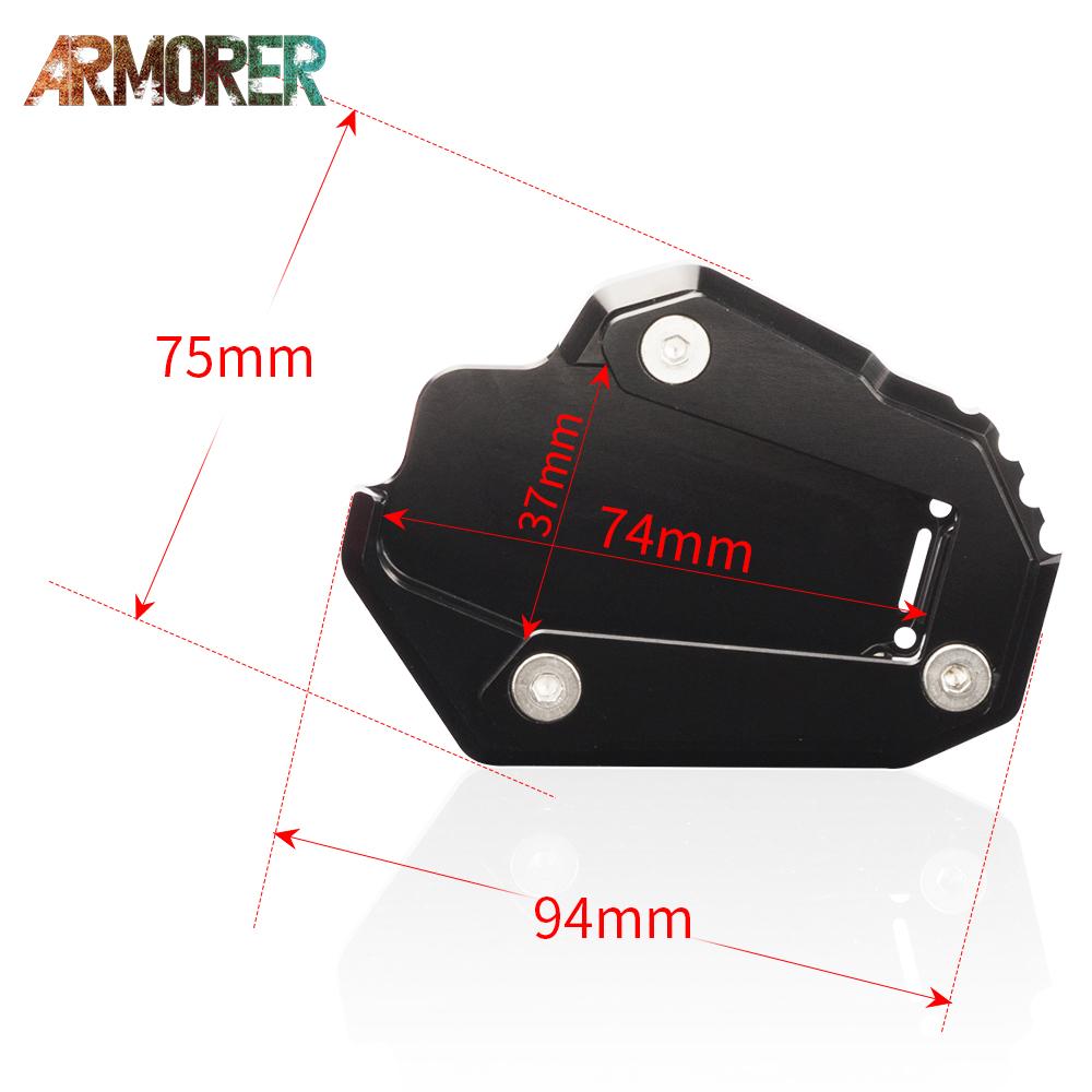 Motorcycle Side Stand Plate Kickstand Enlarger Support Extension Pad For Ducati Monster 1200 1200R 1200S 821 stealth 937