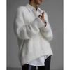 Autumn Winter Plush Women Cardigan Sweater Imitation Mink Fur Versatile Casual Knitwear Female V-neck Loose Ladies Knitted Top