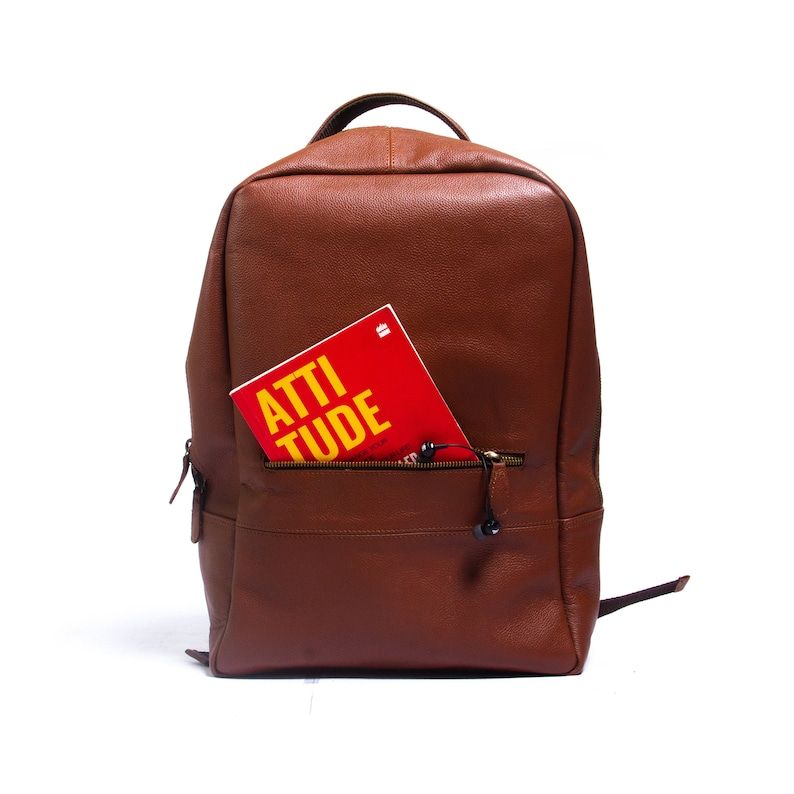 Handmade Leather Laptop Backpack: Personalized Travel Rucksack