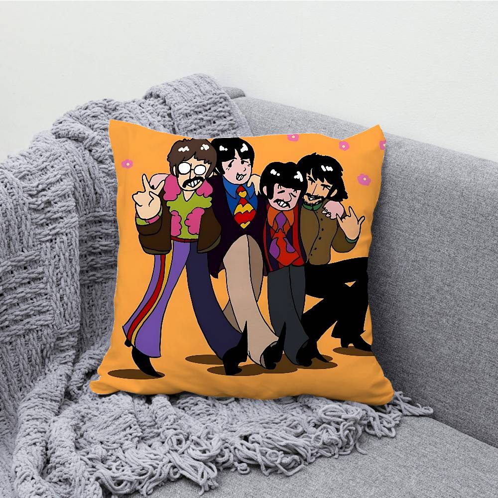 J-John L-Lennon P-Paul Pillowcases Bedroom Living Room Sofa Home Decor Polyester Cushion Cover with Zipper