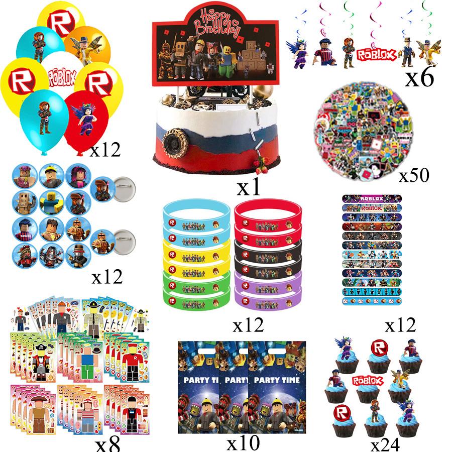 Roblox 99 Nights InThe Forest Cute Birthday Party Favors Gift Bag Cake Topper Cartoon Stickers Slap Bracelets School Prizes