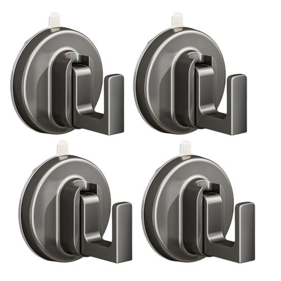 1/2/4/6Pcs Suction Cup Hooks No Drill Suction Towel Holder Multifunctional Glass Door Hooks Bathroom Hanging Hooks