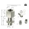 304 Stainless Steel Pipe Fitting Bulkhead Water Tank Connector Adapter Inner and Outer Wire Water Tank Joint