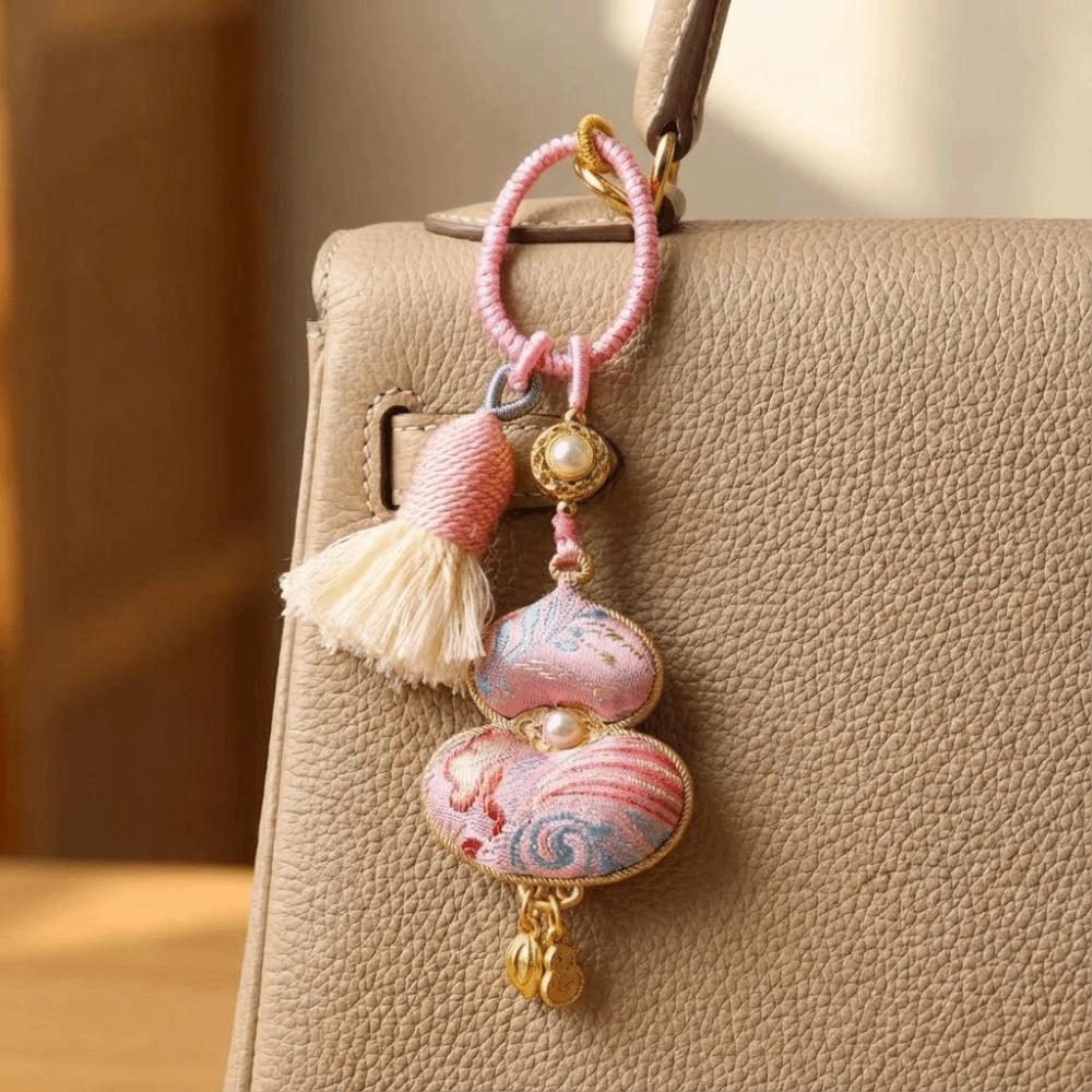 Blessing Brocade Gourd Pendant Good Luck Hanging Ornaments Spring Festival Gourd Key-chain  Gifts