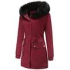 Women's Winter Parka Coat Thickened Fleece Lined Padded Warm Hooded Long Military Puffer Jacket Faux Fur Overcoat Casual Fashion Outdoor Outerwear New