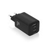 Aisens ASCH-65W3P042-BK GaN-lader 65W 2xUSB-C PD3.0 QC4.0 1xUSB-A QC3.0 Svart