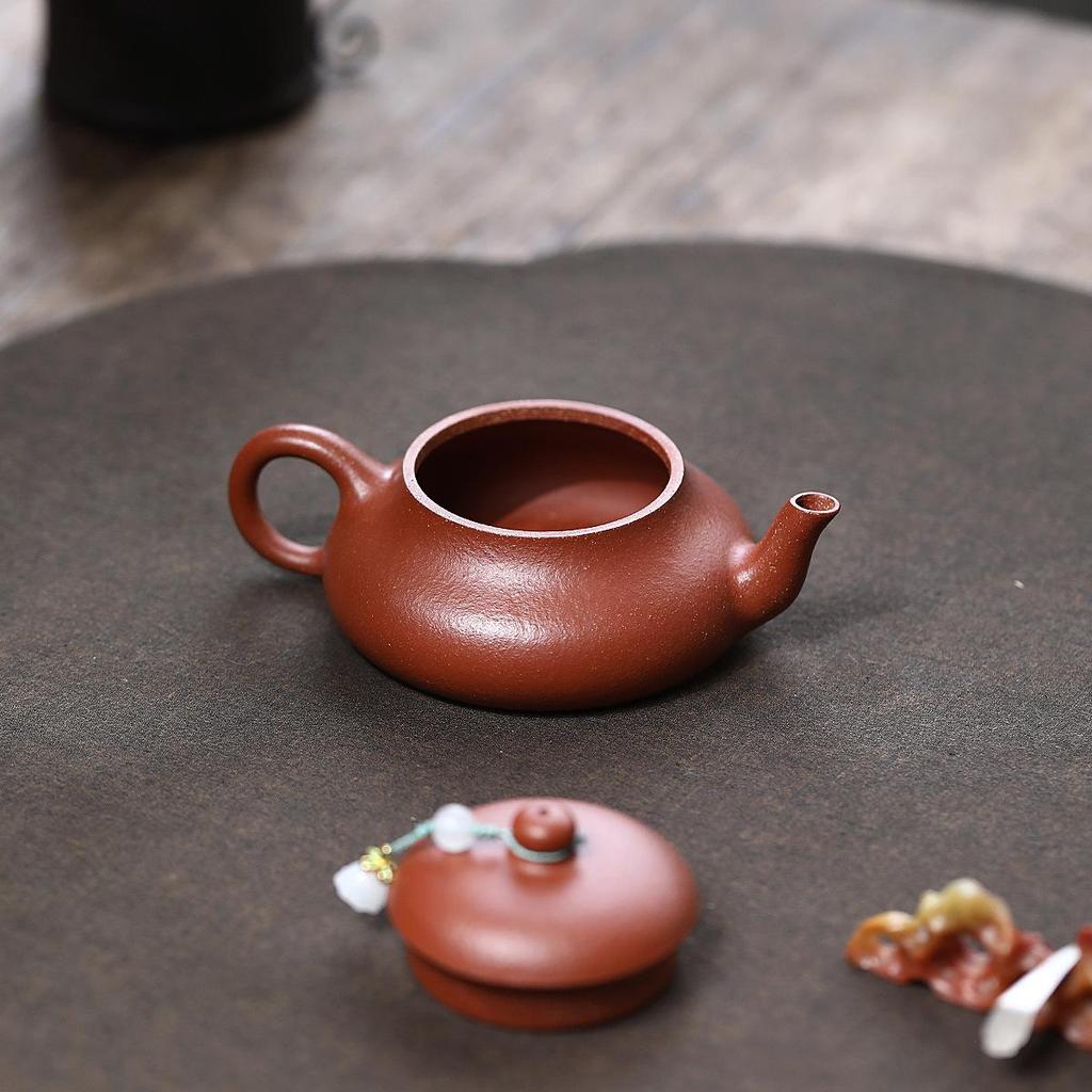 Jun De Yixing Zisha Clay Hand-Carved Push Ball Teapot Tea Set