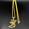 West Cowboy Hat Shoes Pendant Necklace For Women Men Stainless Steel Gold Silver Color Cowgirl Fashion Chain Jewelry Gifts