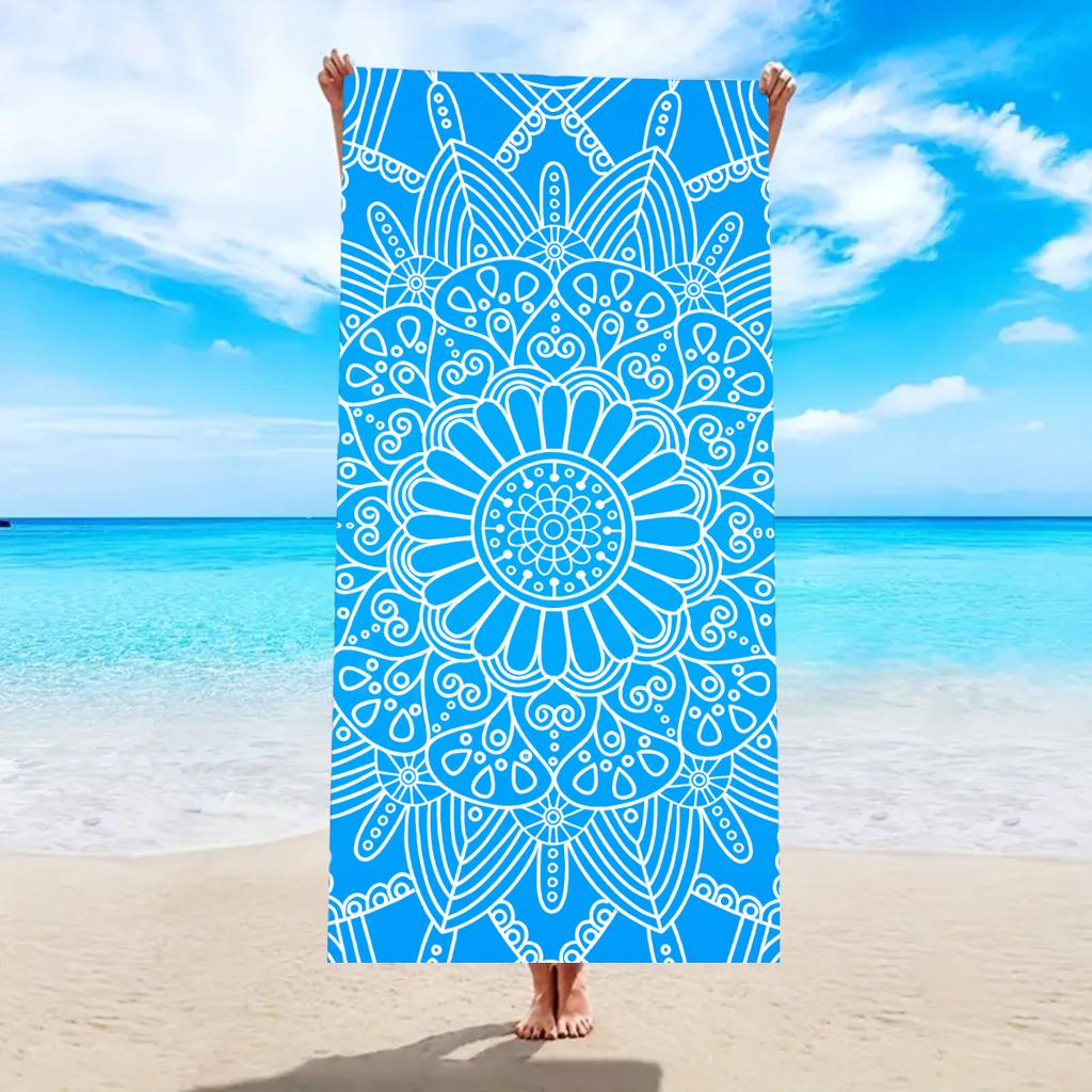 1pc Ultra Fine Fiber Beach Towel, Quick Drying Absorbent Bath Towel, Multi-functional Towel for Beach Swimming and Sports