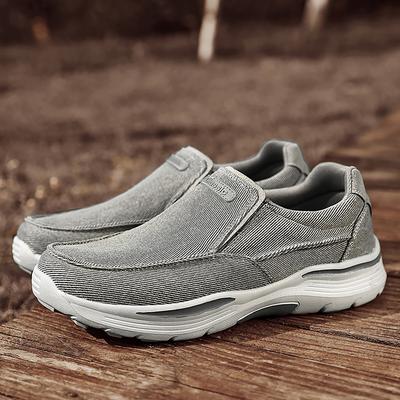 Men Summer Casual Sports Sneakers Breathable Flat Canvas Shoes Classic Loafers Walking Suitable for Sports Activities and Daily Wear