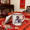 OLOEY Retro Enamel Prosperity Mug with Lid
