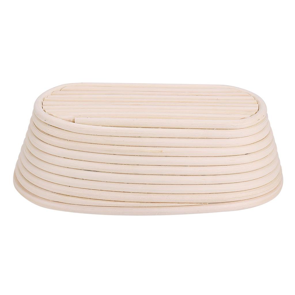Handgefertigter ungebleichter natürlicher Rohr-Gärkörbchen Teig Brot Backset 25x14.5x8cm