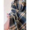 Women's Trendy Plaid Long-Sleeve Shirt Jacket for Autumn/Winter