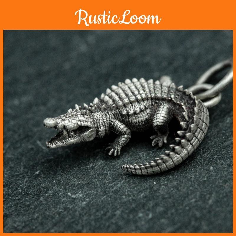 Retro Crocodile Style Animal Jewelry Pendant Alloy Chain Men Decoration Women