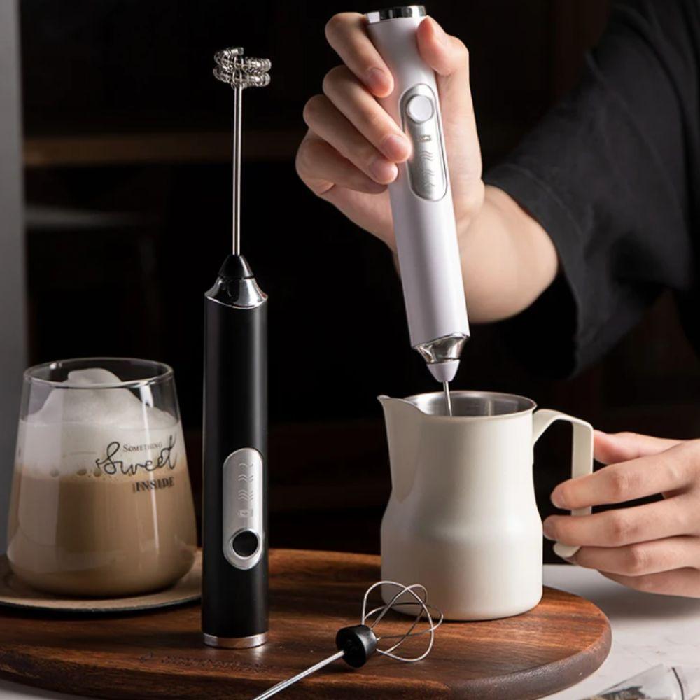Handheld Electric Milk Frother 3 Gear Speed Foam Mixer Portable Egg Beater  Cream