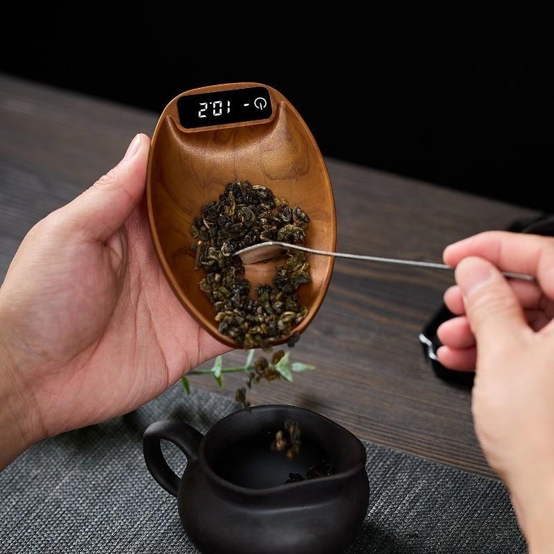 Portable Bean Plate Wooden Digital Bean Scale Barista Tool Precise Coffee Electronic Scale Professional Coffee Scale